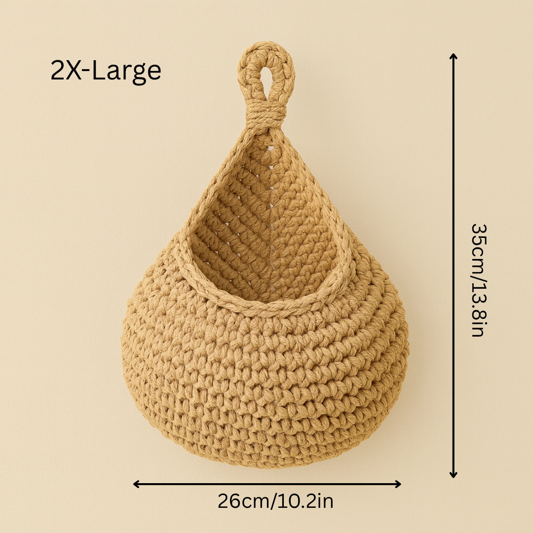 Hand Made, Handwoven Wall Hanging Basket