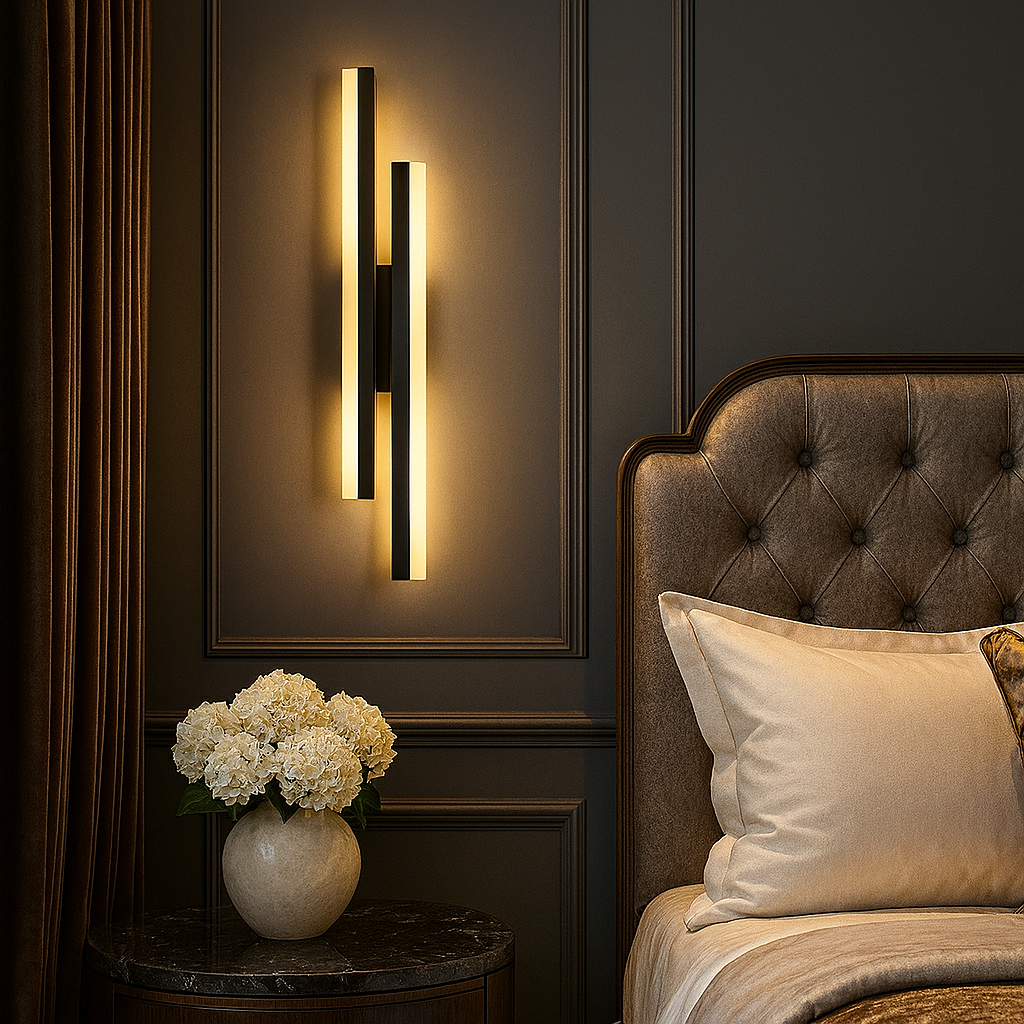 Modern Copper Line Pipe Wall Light