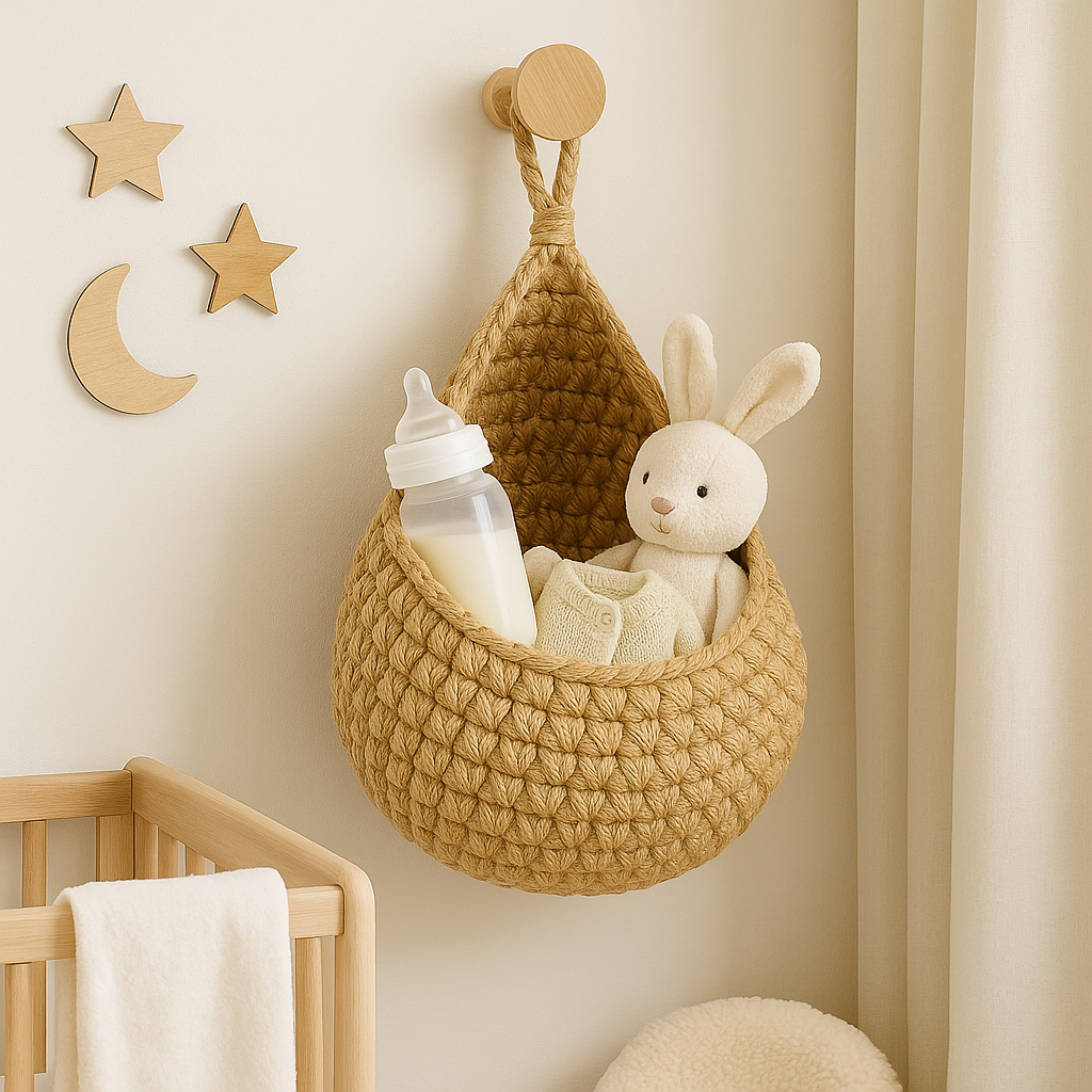 Hand Made, Handwoven Wall Hanging Basket