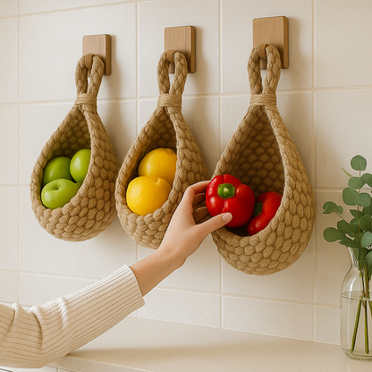 Hand Made, Handwoven Wall Hanging Basket