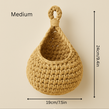 Hand Made, Handwoven Wall Hanging Basket