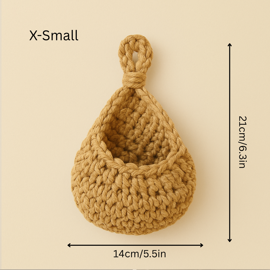 Hand Made, Handwoven Wall Hanging Basket
