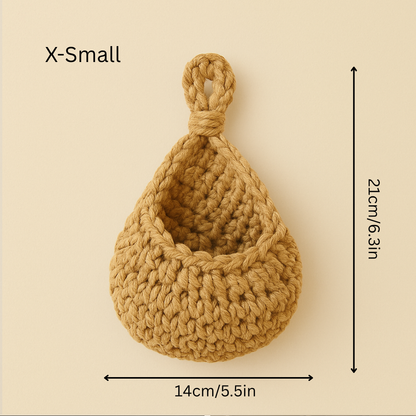 Hand Made, Handwoven Wall Hanging Basket