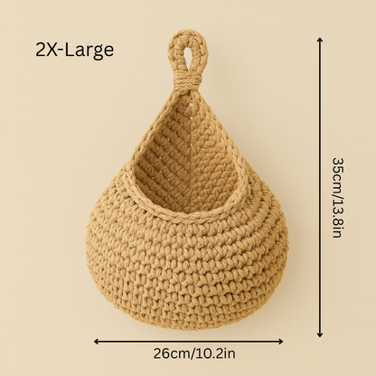 Hand Made, Handwoven Wall Hanging Basket