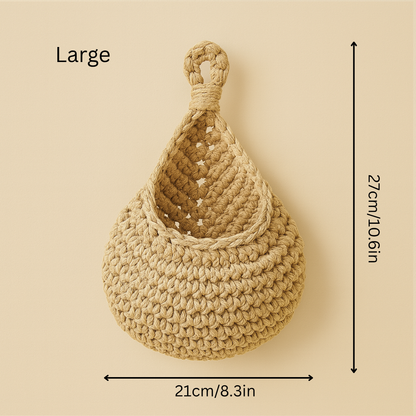 Hand Made, Handwoven Wall Hanging Basket