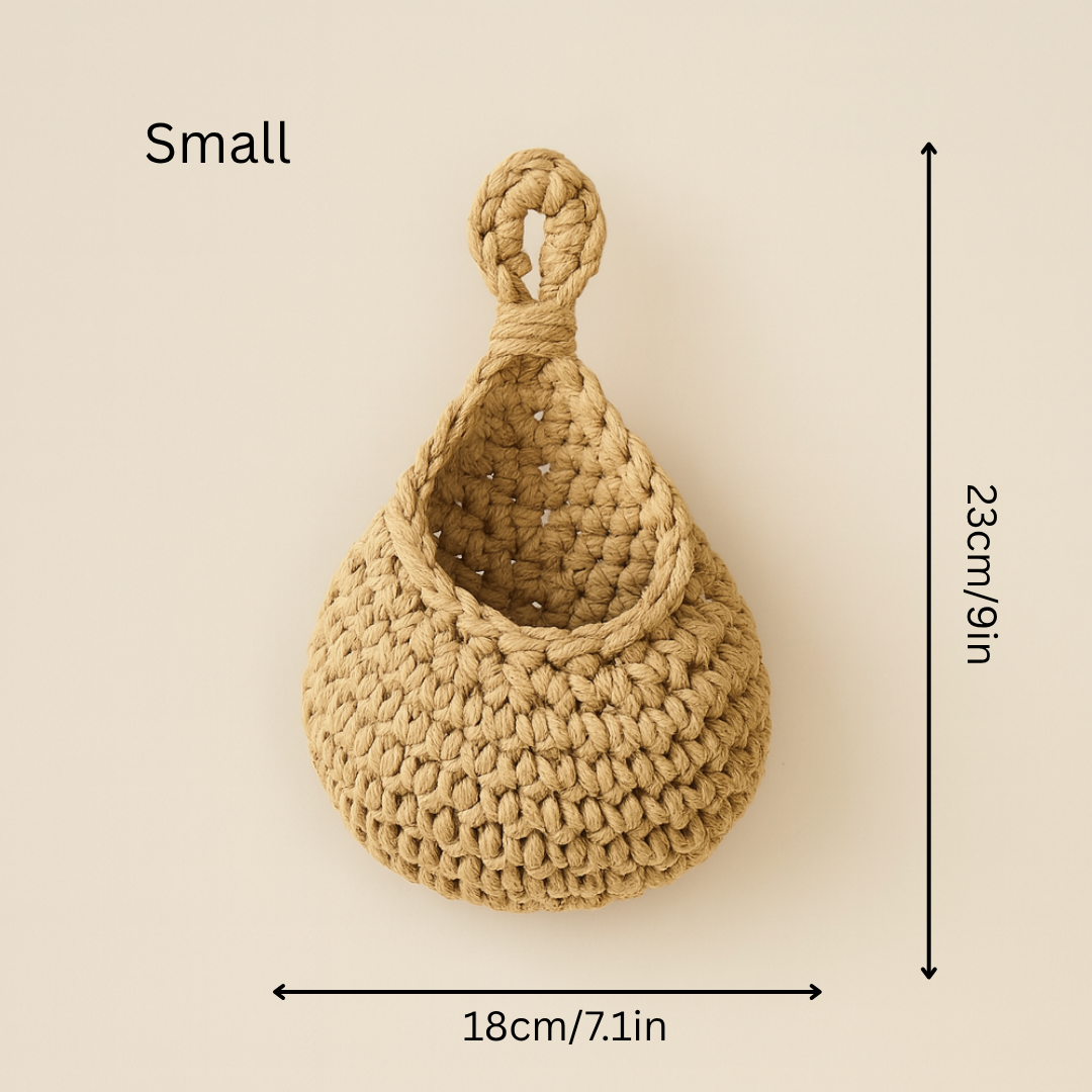 Hand Made, Handwoven Wall Hanging Basket