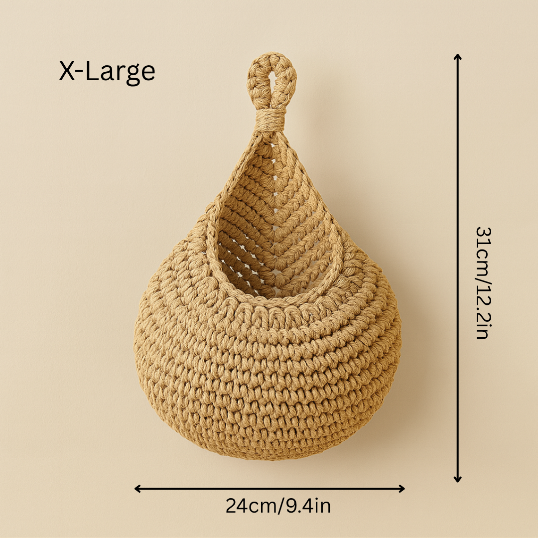 Hand Made, Handwoven Wall Hanging Basket