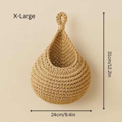 Hand Made, Handwoven Wall Hanging Basket